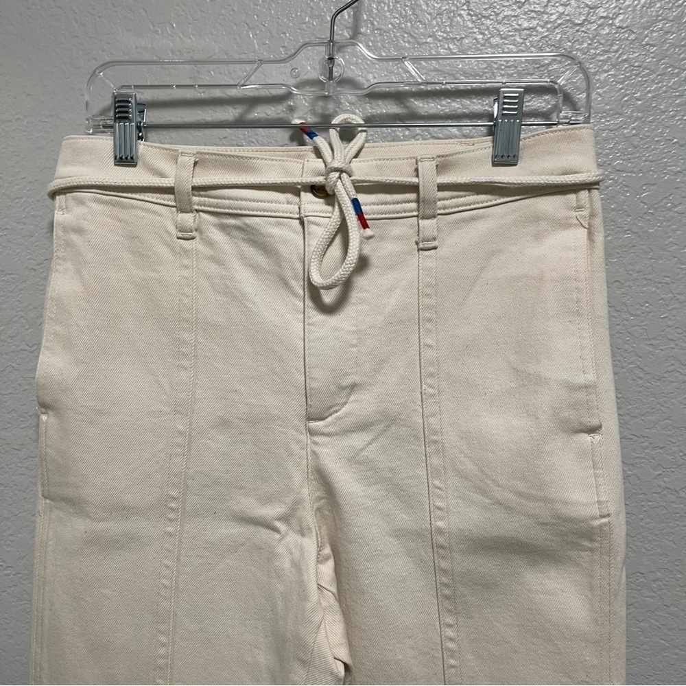 J.Crew Seamed Straight Leg Jean in All Day Stretch W Rope-Tie Waist Size 27 - Picture 2 of 6